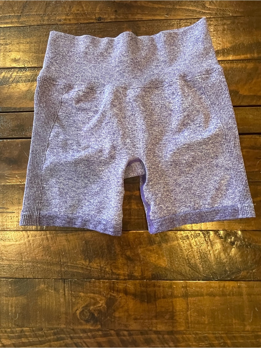 Seamless High-Rise Purple Bike Shorts for Women
